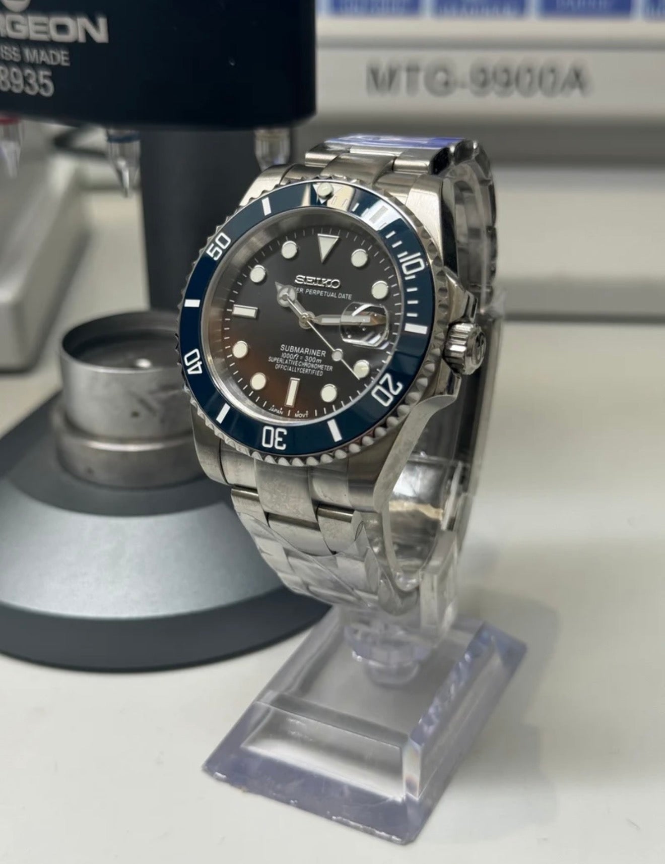 Seiko Submariner Mod ‘Steel/Navy Blue Bezel’ 40