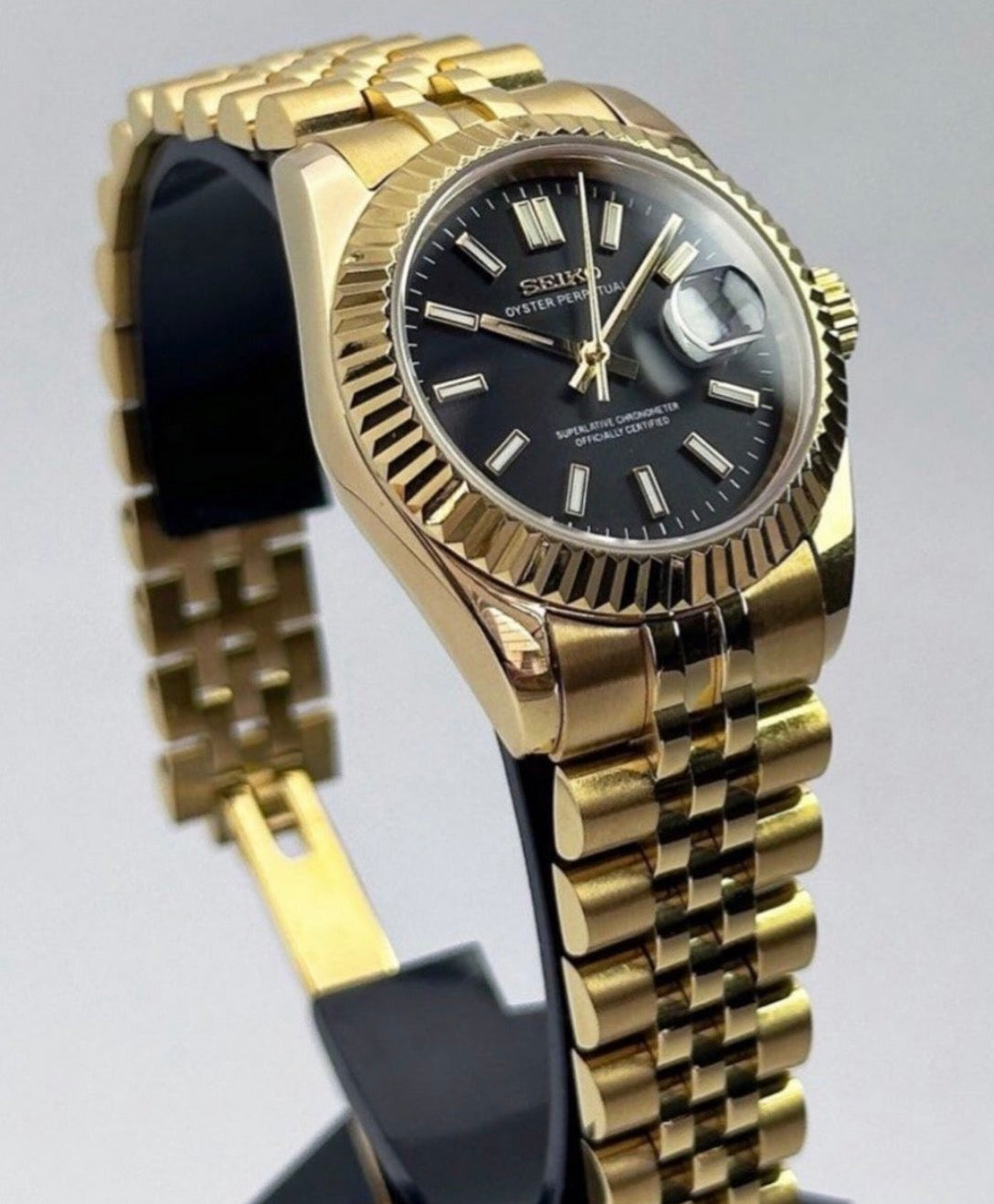 Seiko Datejust Mod ’Full Gold’ Black Dial 36/39mm