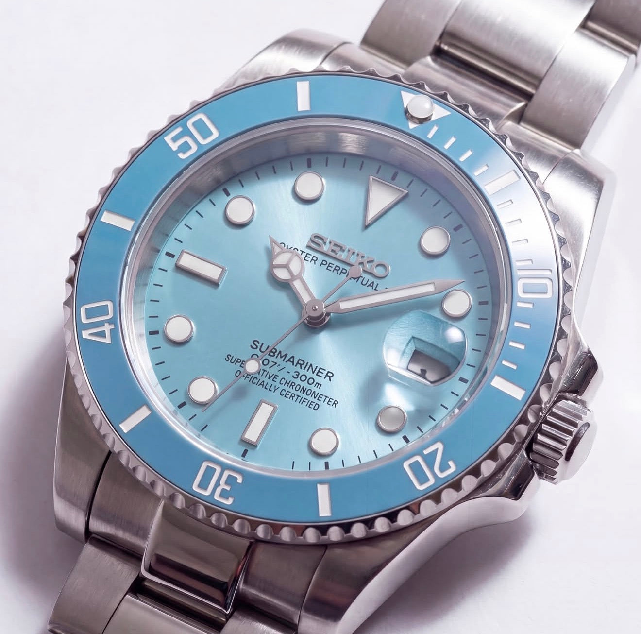 Seiko Submariner Mod ‘Ice Blue’ 40