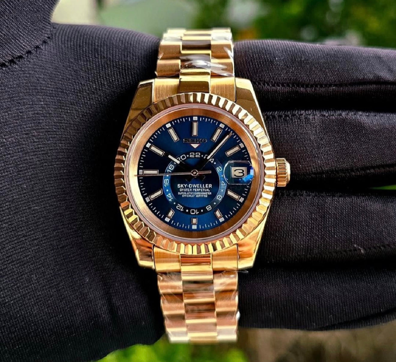 Seiko Sky- Dweller Mod ‘Rose Gold/ Azure Dial’ 40