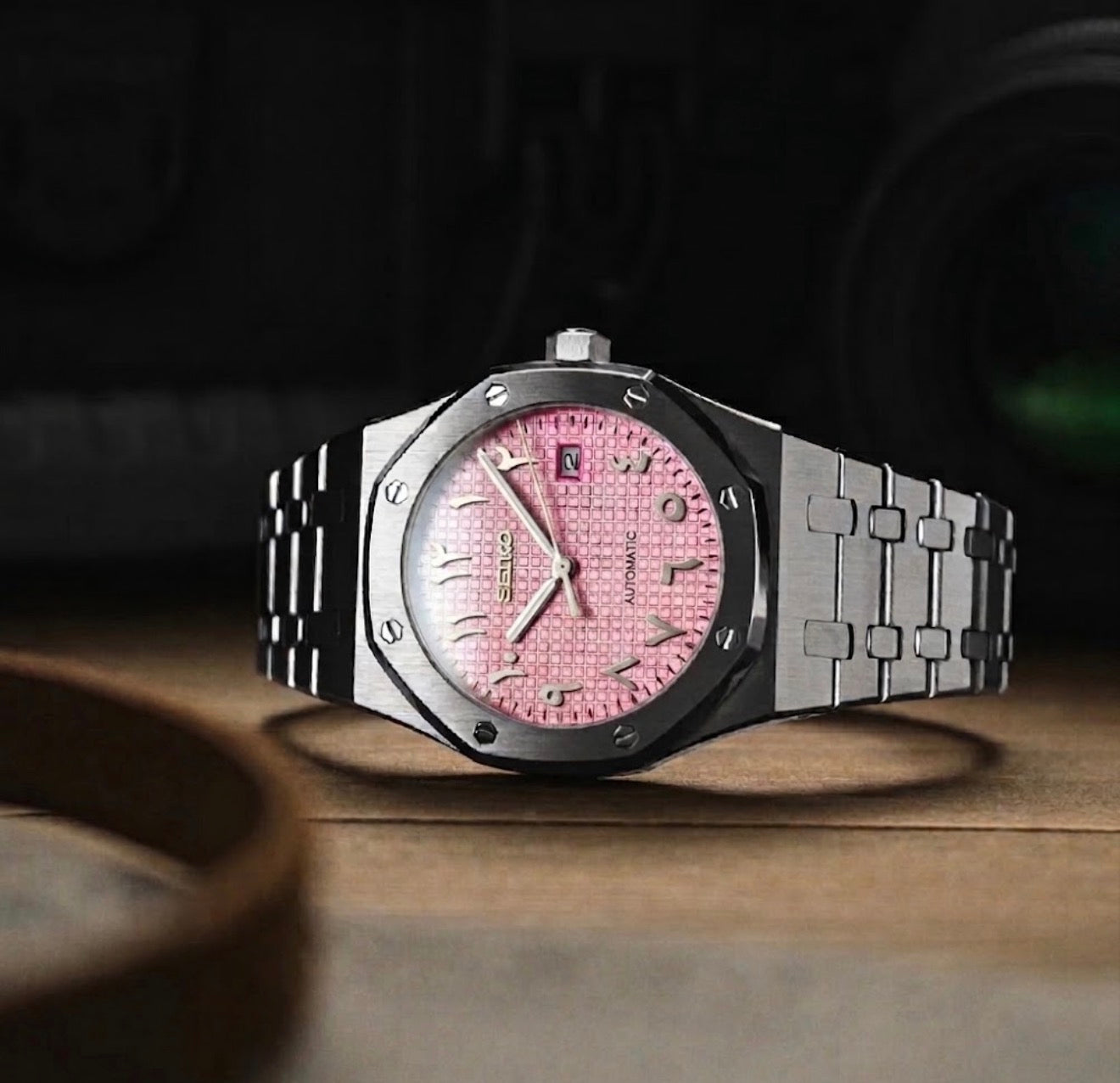 Seiko Royal Oak Mod ‘Pink Arabic Dial’ 41