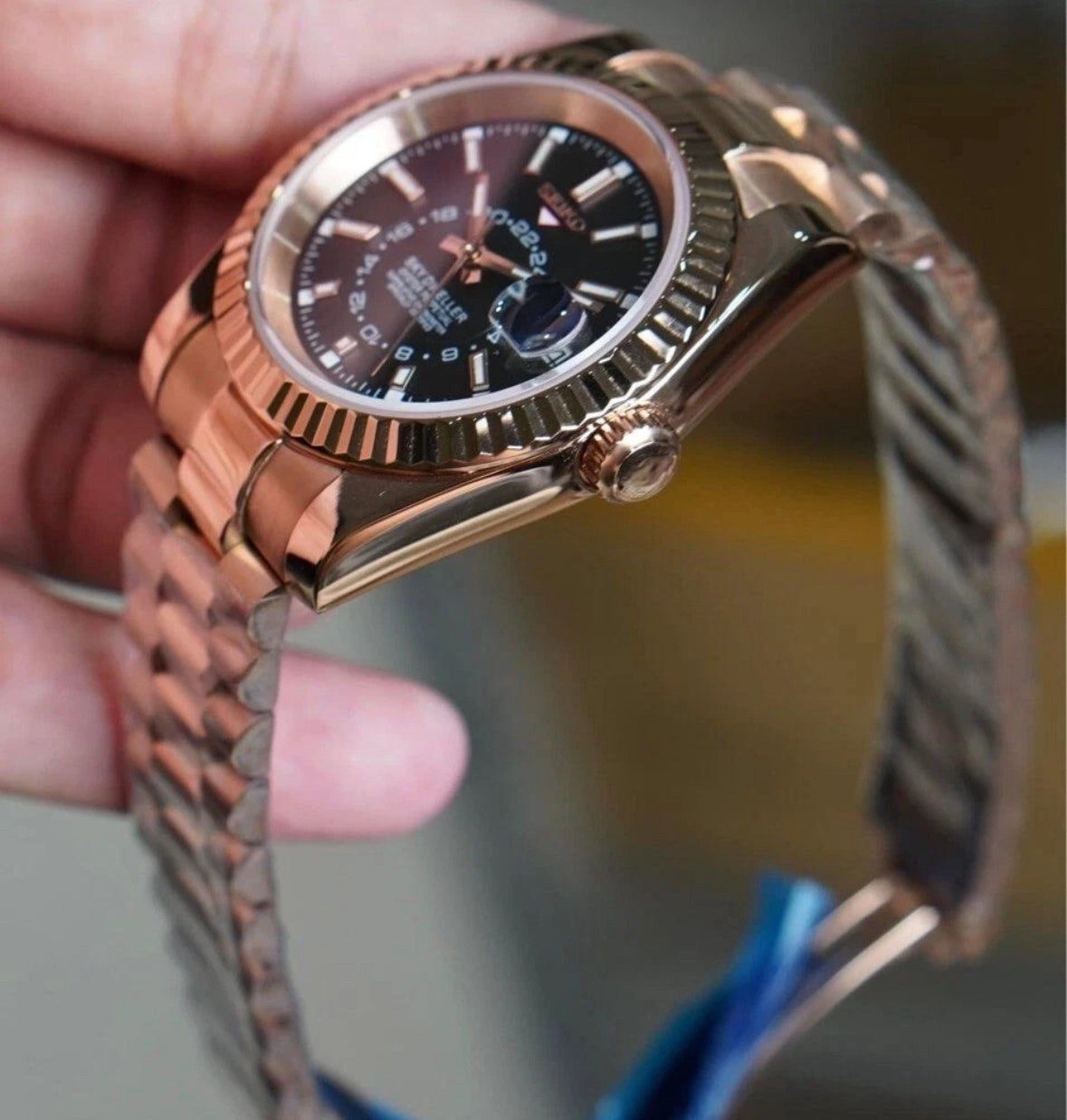 Seiko Sky- Dweller Mod ‘Rose Gold/ Black Dial’ 41mm