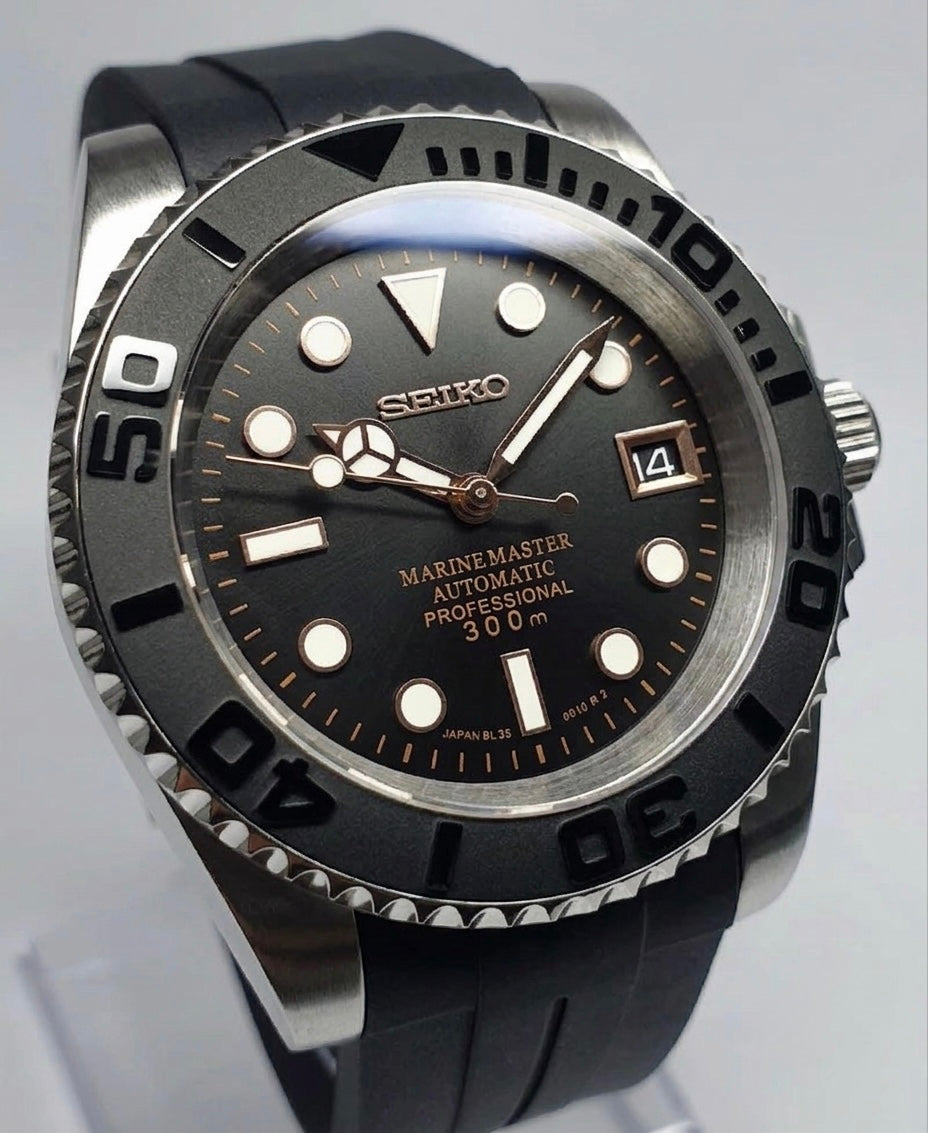 Seiko Marine Master Mod ‘Steel/ FKM Rubber Strap’ 40