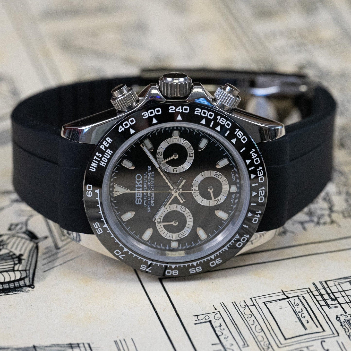 Seiko Daytona Steel Oyster flex 40