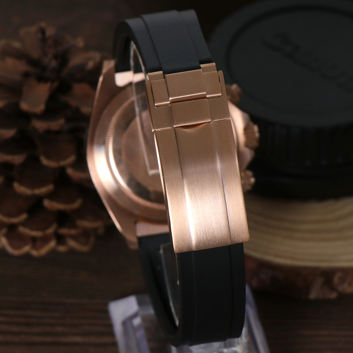 Seiko Daytona Mod Oyster-flex ‘Rose Gold/ Black Dial’ 40