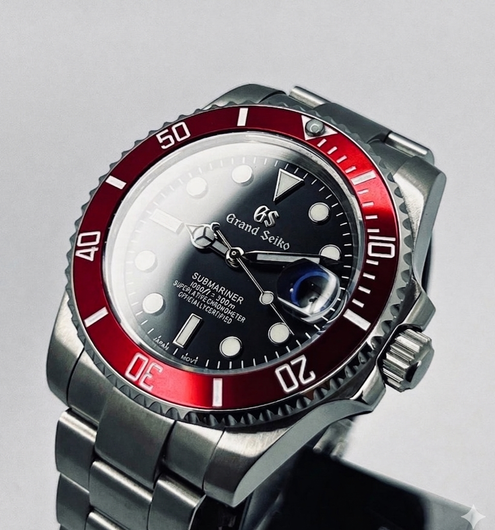 GS Mod Submariner ‘Ruby Red Bezel’ 40