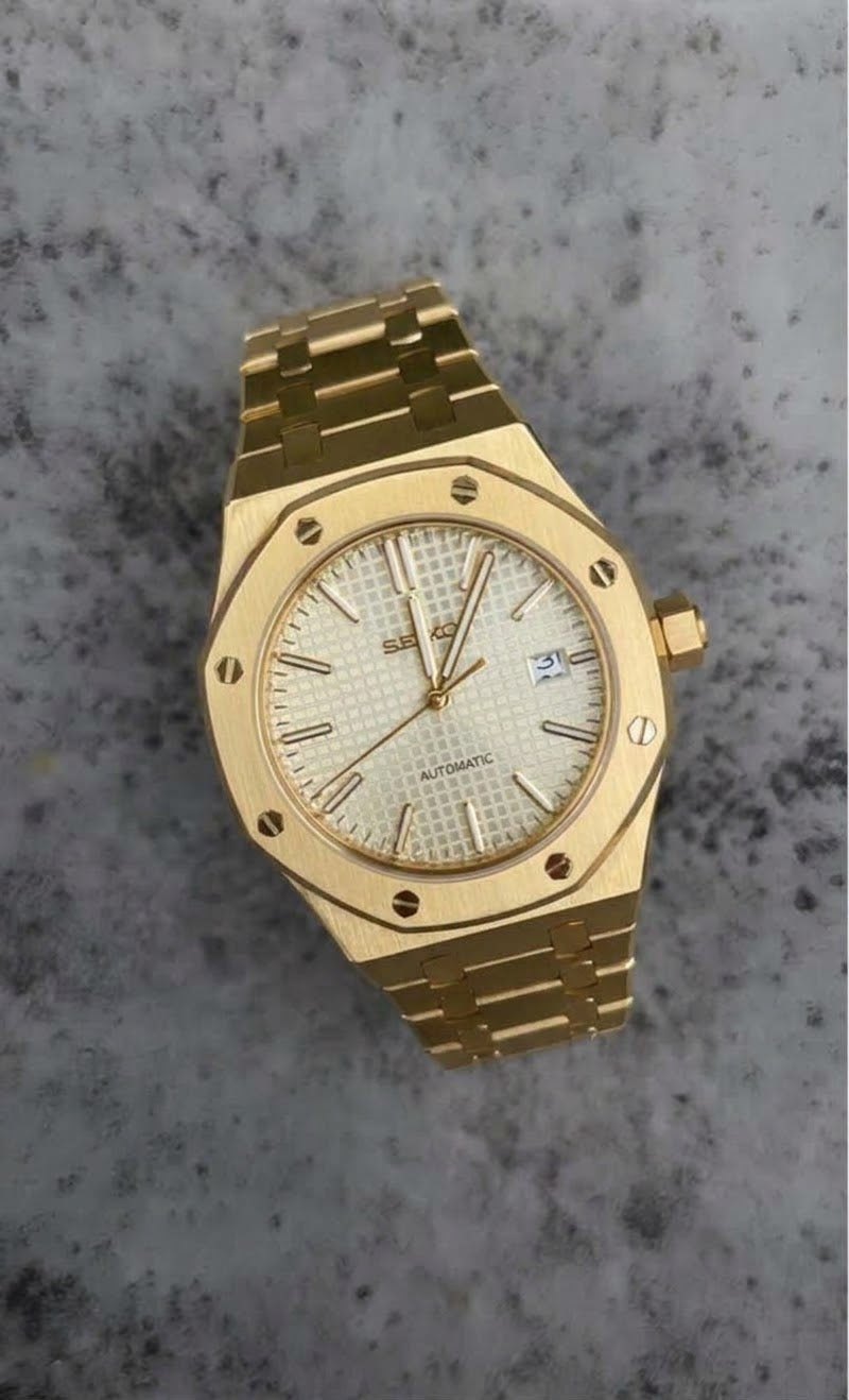 Seiko Royal Oak Mod ‘Full Gold/ Gold Dial’ 41