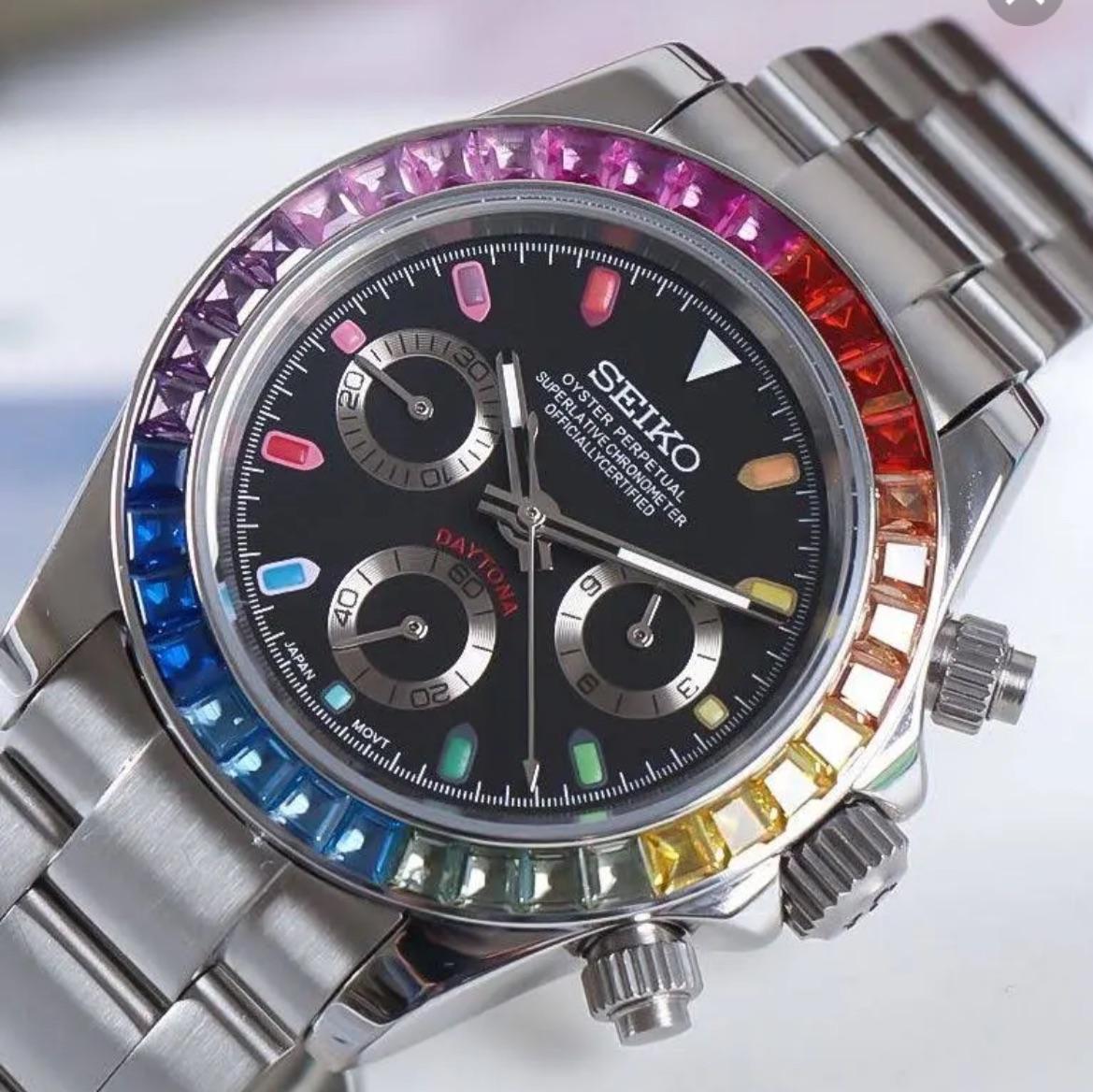 Seiko Daytona Mod Steel ‘Rainbow Bezel’ 40
