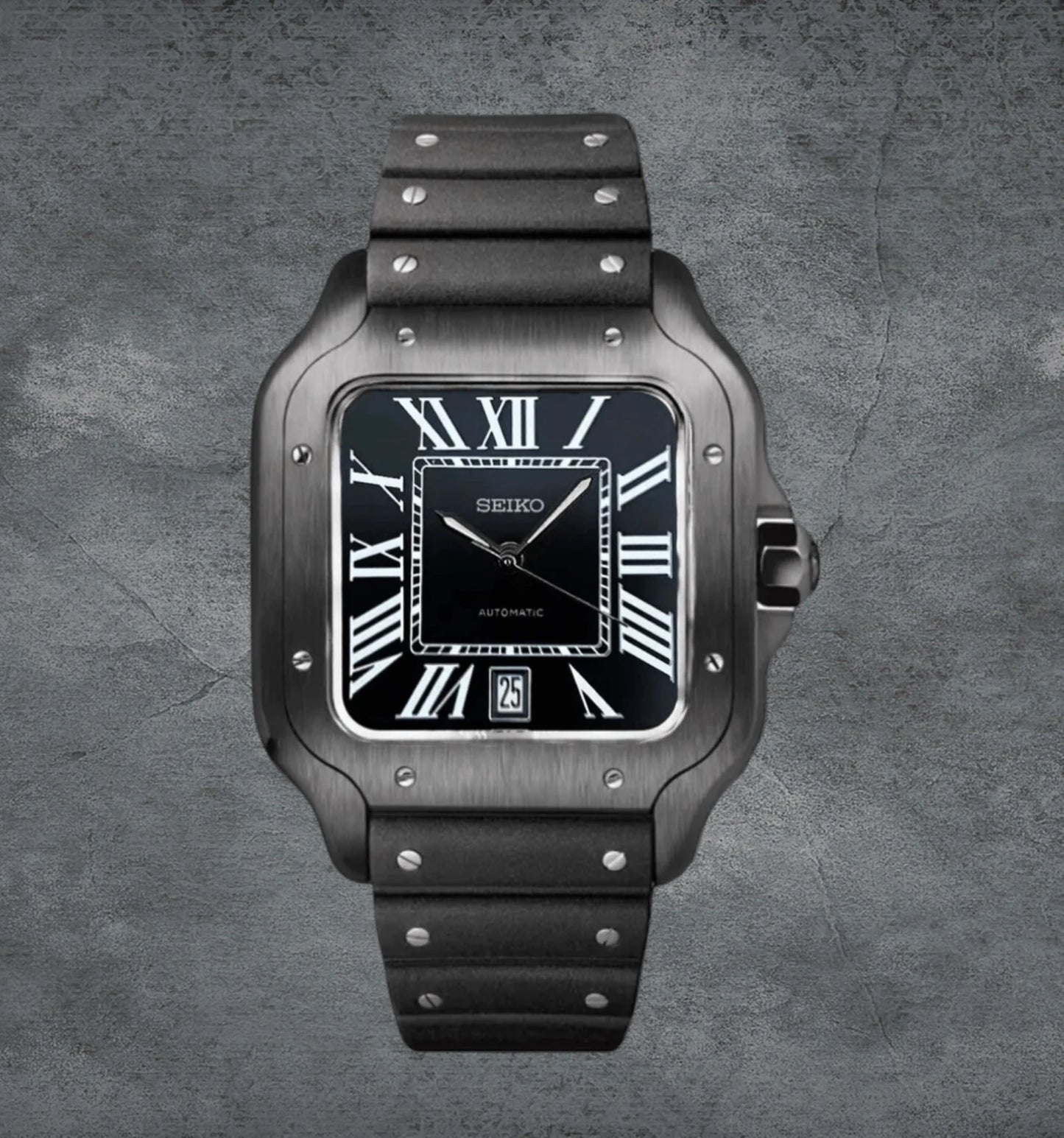Seiko Santos -All Black Date 39mm