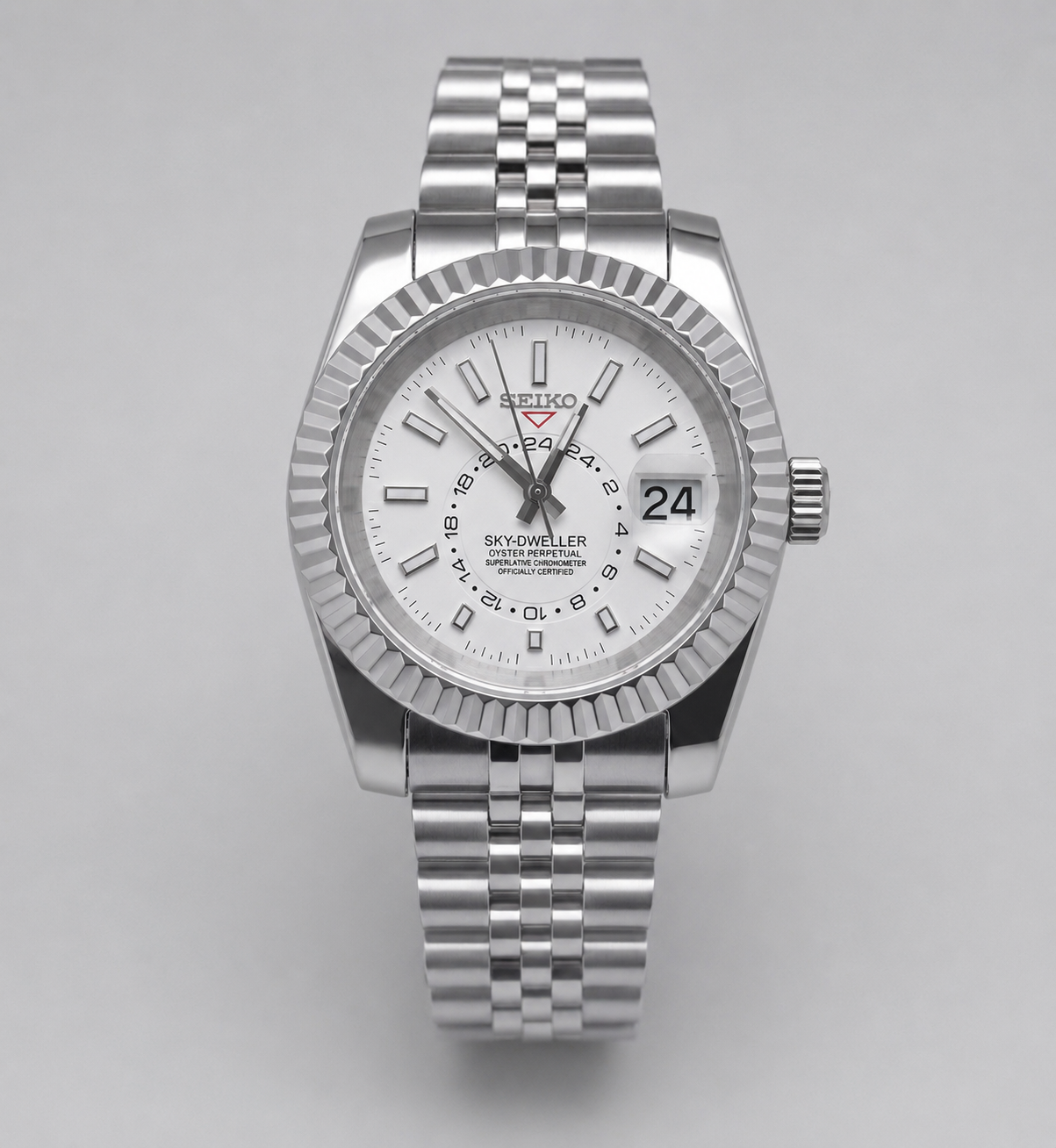 Seiko Sky-Dweller Mod ‘Steel White Dial’ 40