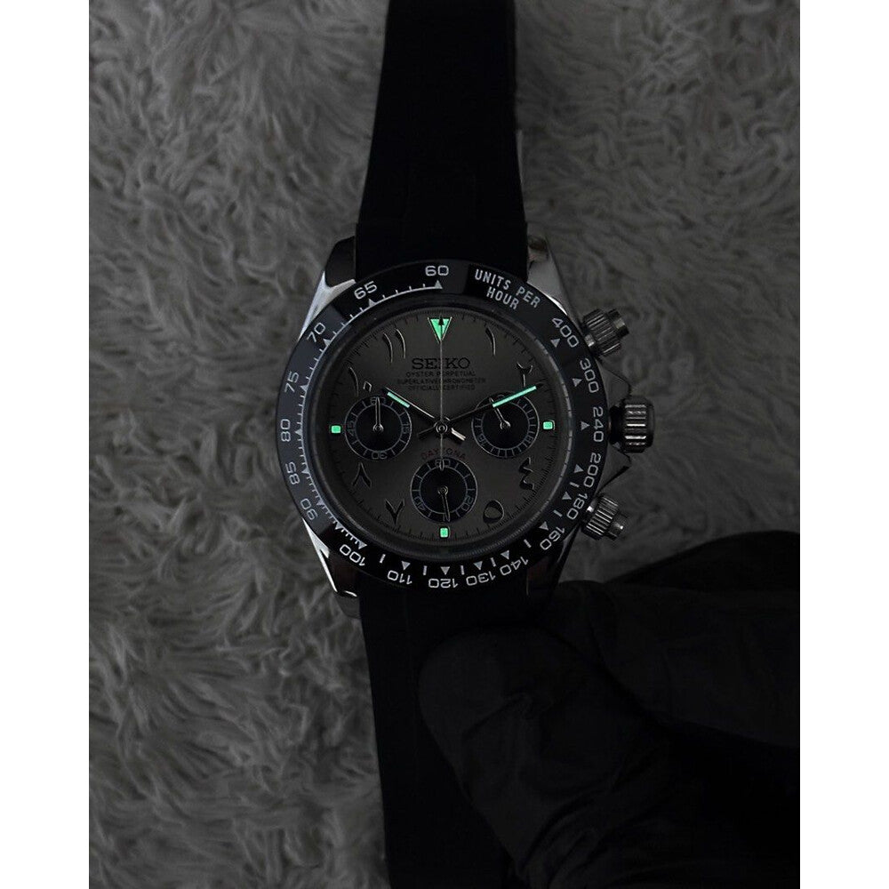 Seiko Daytona ‘Ghost Arabic Dial Rubber Strap’ 40