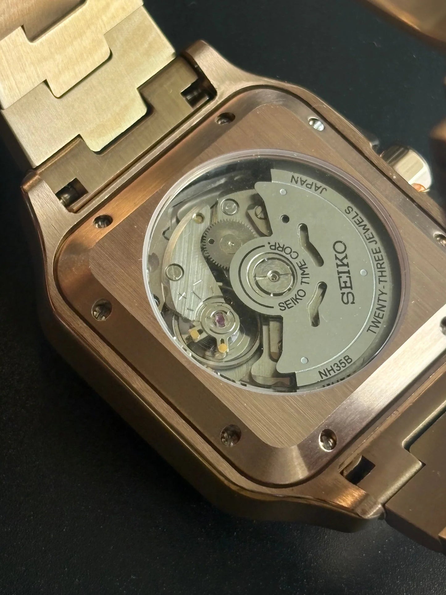 Seiko Santos Mod ‘Rose Gold/ Brown Arabic Dial’ 39
