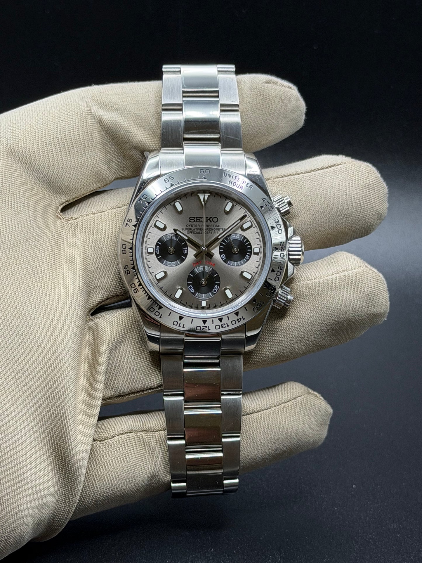 Seiko Daytona Mod ‘Silver Bezel Ghost’ 40