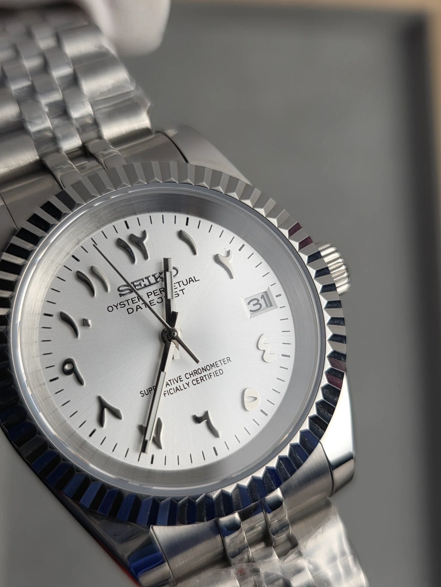 Seiko Date-Just ‘Arabic Silver Dial Jubilee style’ 36/39