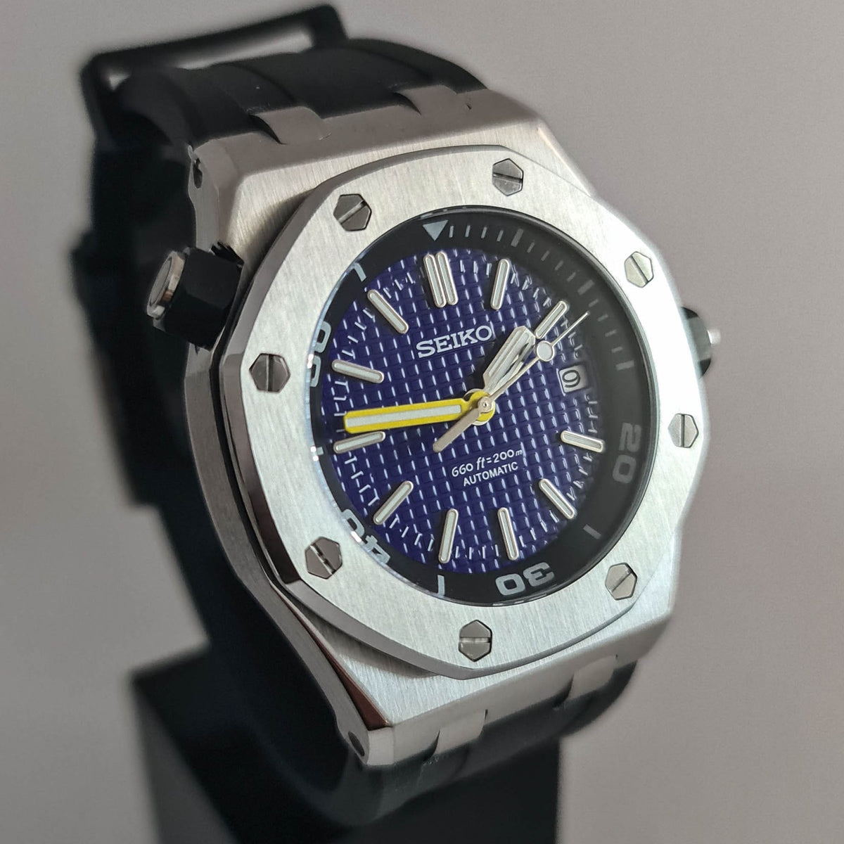 Seiko Royal Oak Mod Offshore ‘Blue dial Black Strap’ 45