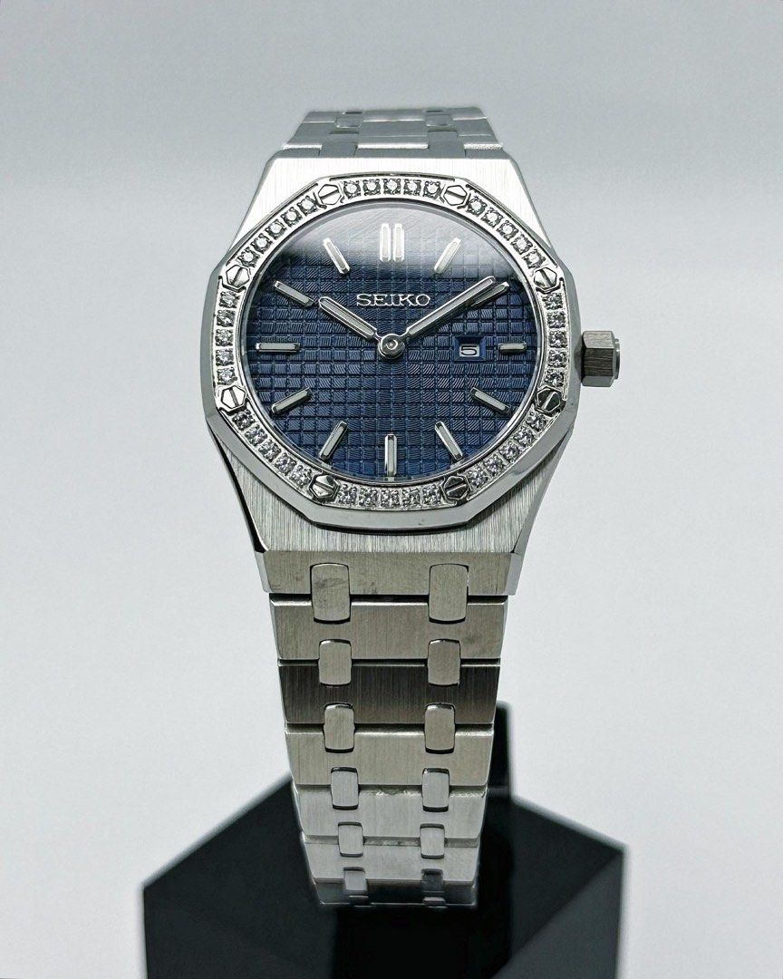 Ladies Seiko Royal Oak Mod ‘Blue Dial’ 33mm