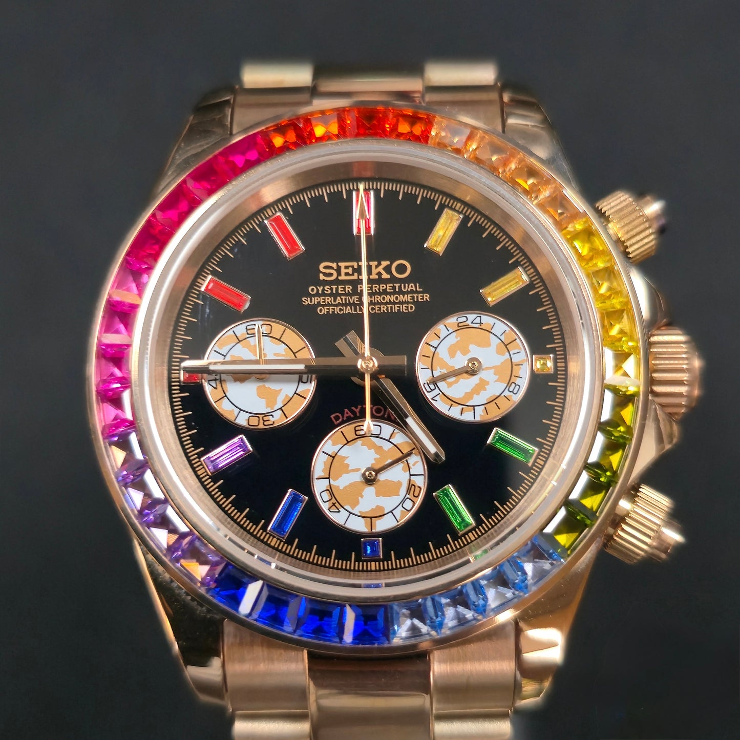 Seiko Daytona Mod ‘Rainbow World Map Sub-dials’ 40