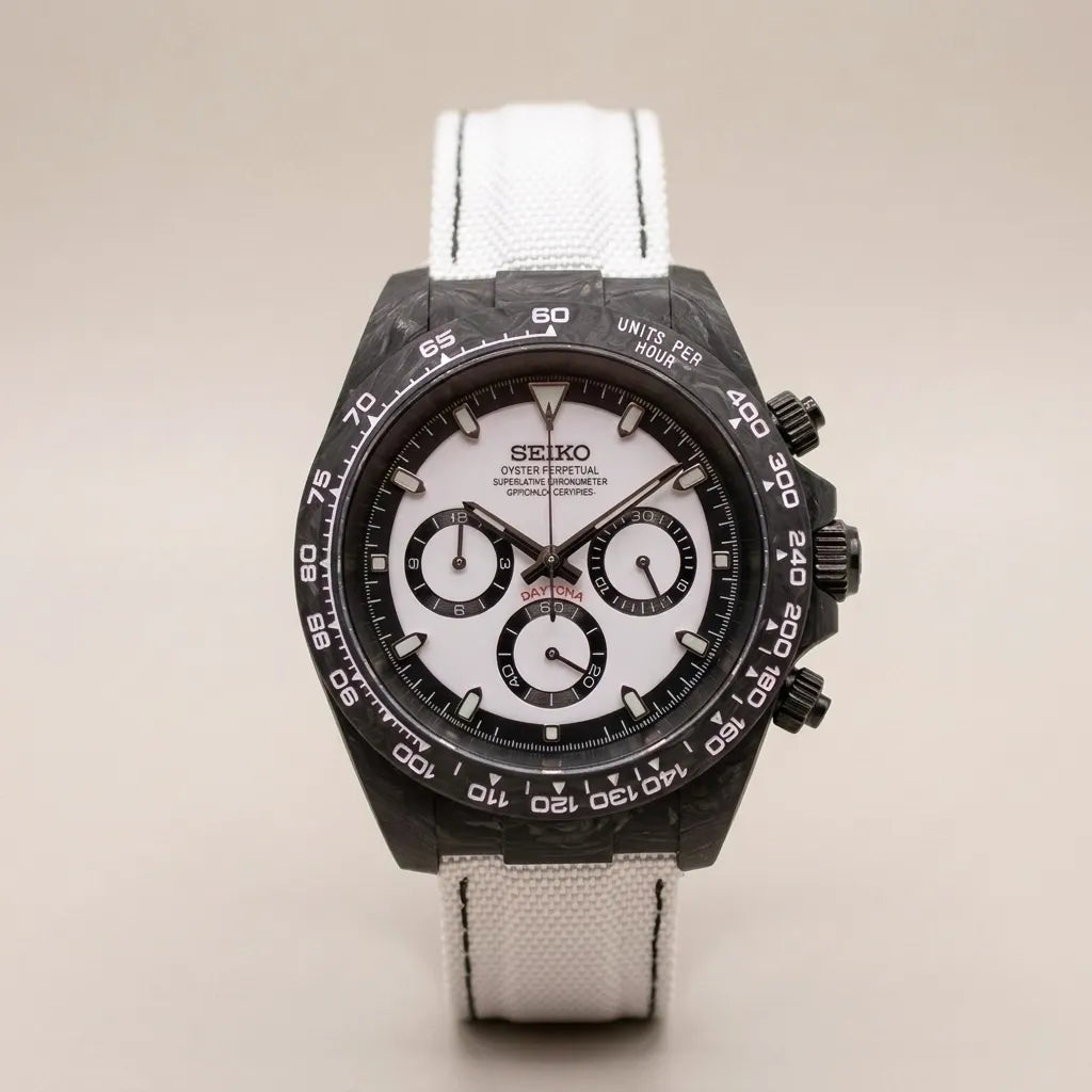 Seiko Daytona Mod Carbon Fibre ‘Panda’ 40