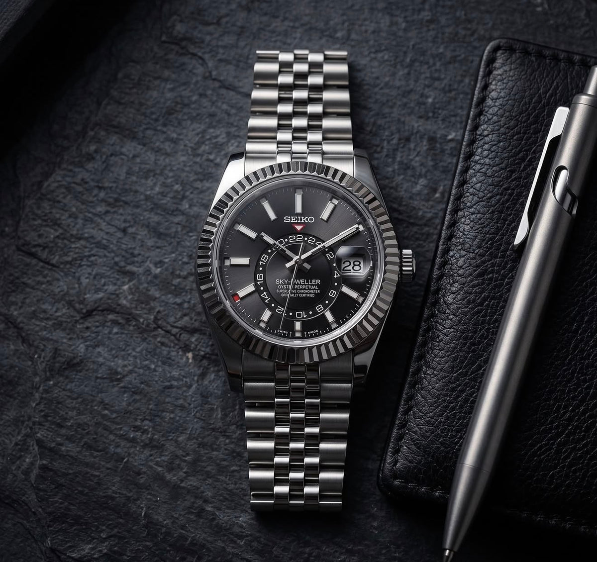 Seiko Sky-Dweller Mod ‘Steel Black Dial’ 40