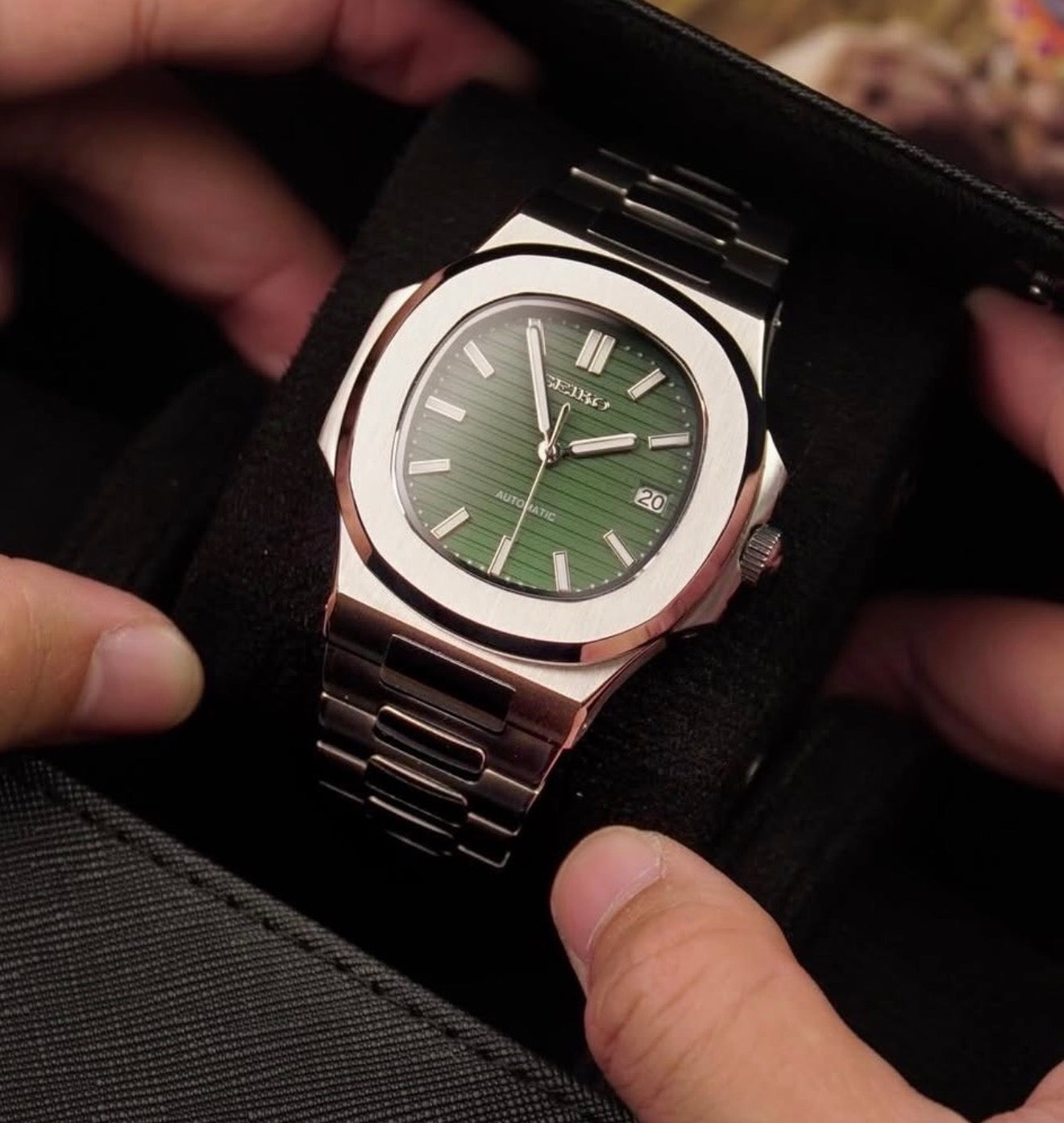 Seiko Nautilus Mod ‘Steel Green Dial’ 40