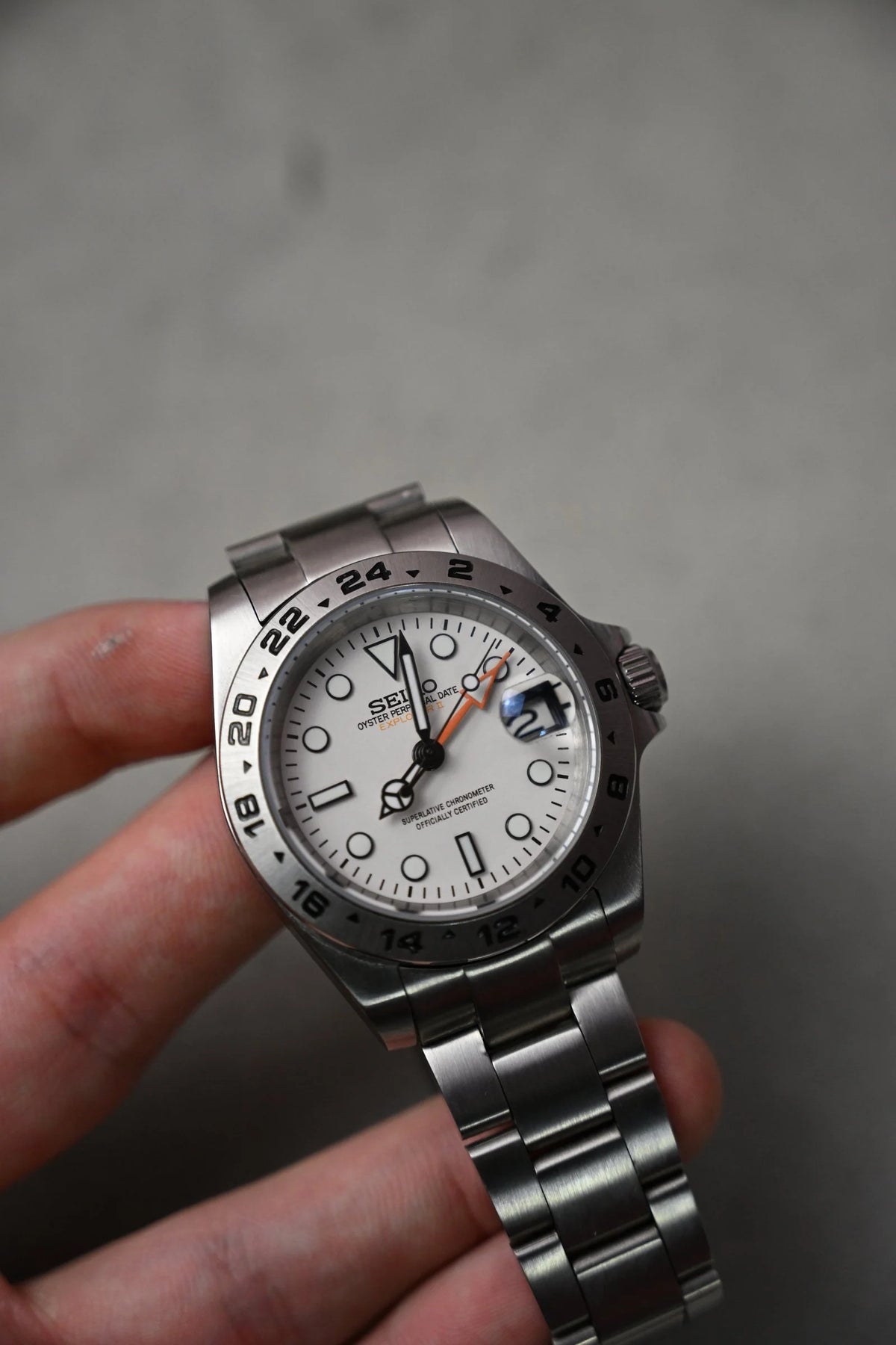 Seiko Explorer II GMT Mod ‘White Dial’ 40