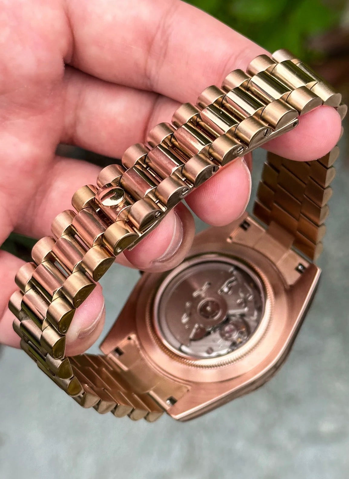 Seiko Datejust Mod ‘Rose Gold Green Arabic Dial’ 36/39