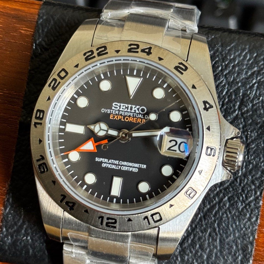 Seiko Explorer 2 GMT Mod ‘Black Dial’ 40