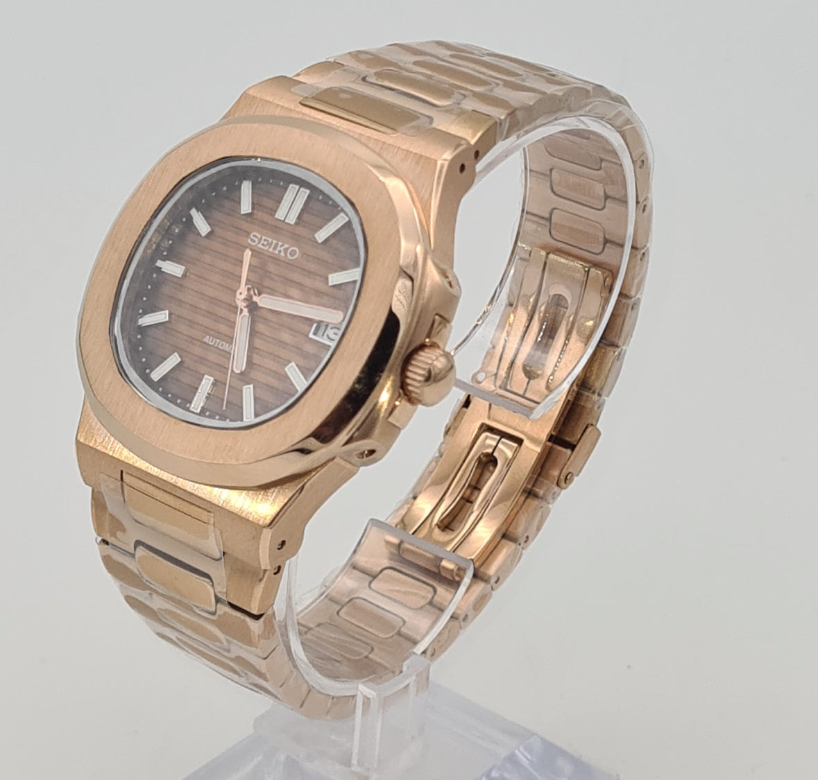 Seiko Nautilus Chocolate Dial Rose Gold 40mm