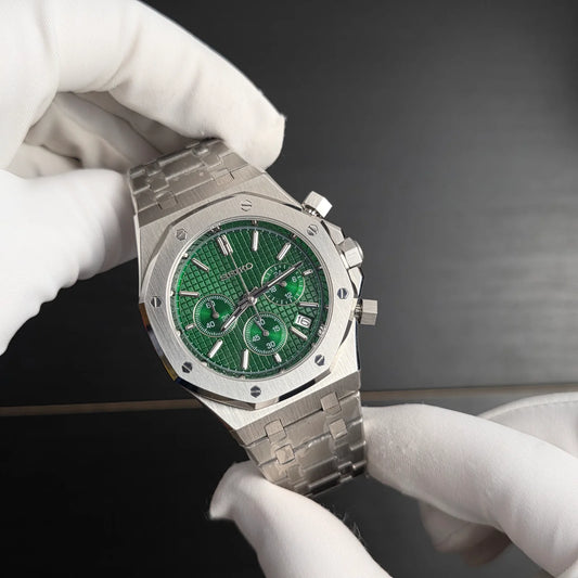 Seiko Royal Oak Mod ‘Chronograph Green Dial’ 42