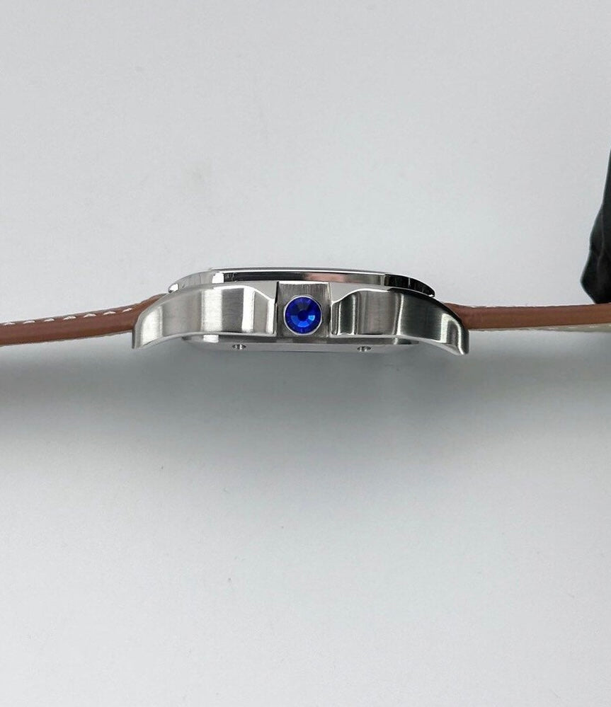 Seiko Santos Mod ‘Steel White Dial/ Leather Strap’ 39