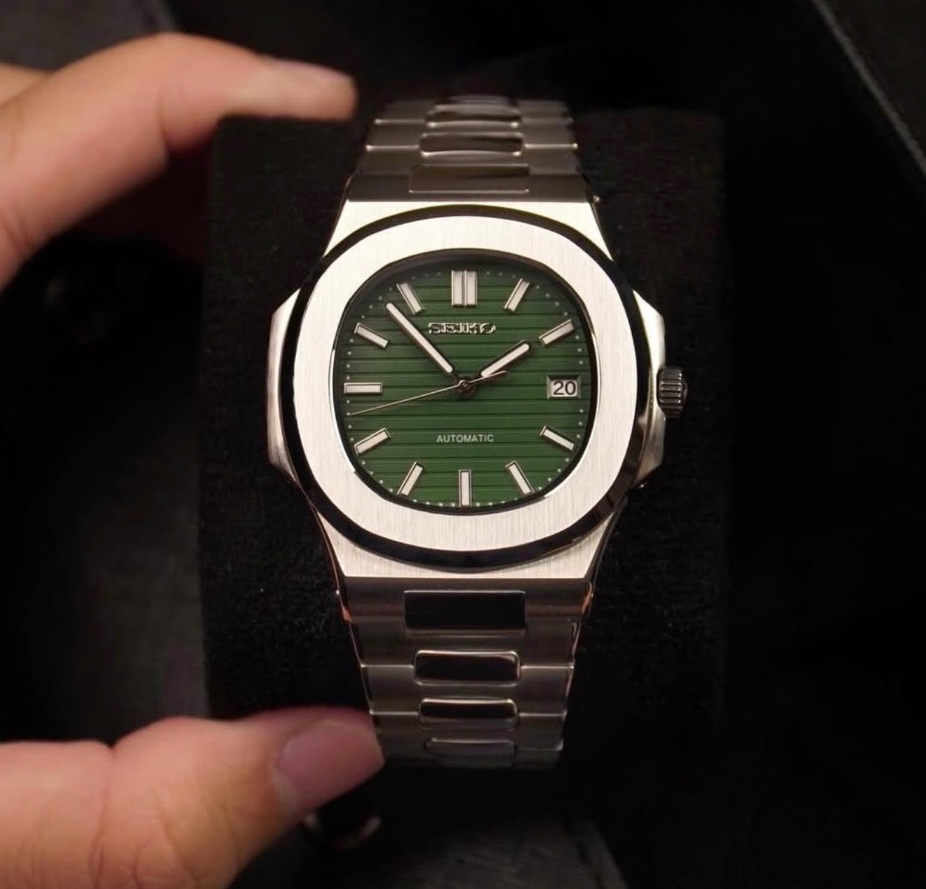 Seiko Nautilus Mod ‘Steel Green Dial’ 40