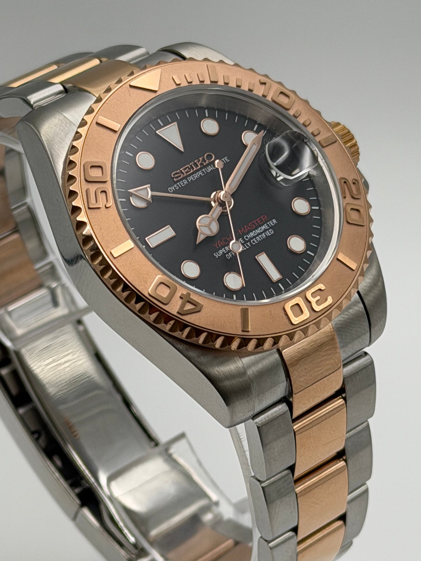 Seiko Yachtmaster Mod GMT ‘Rose Gold /Black Dial’ 40
