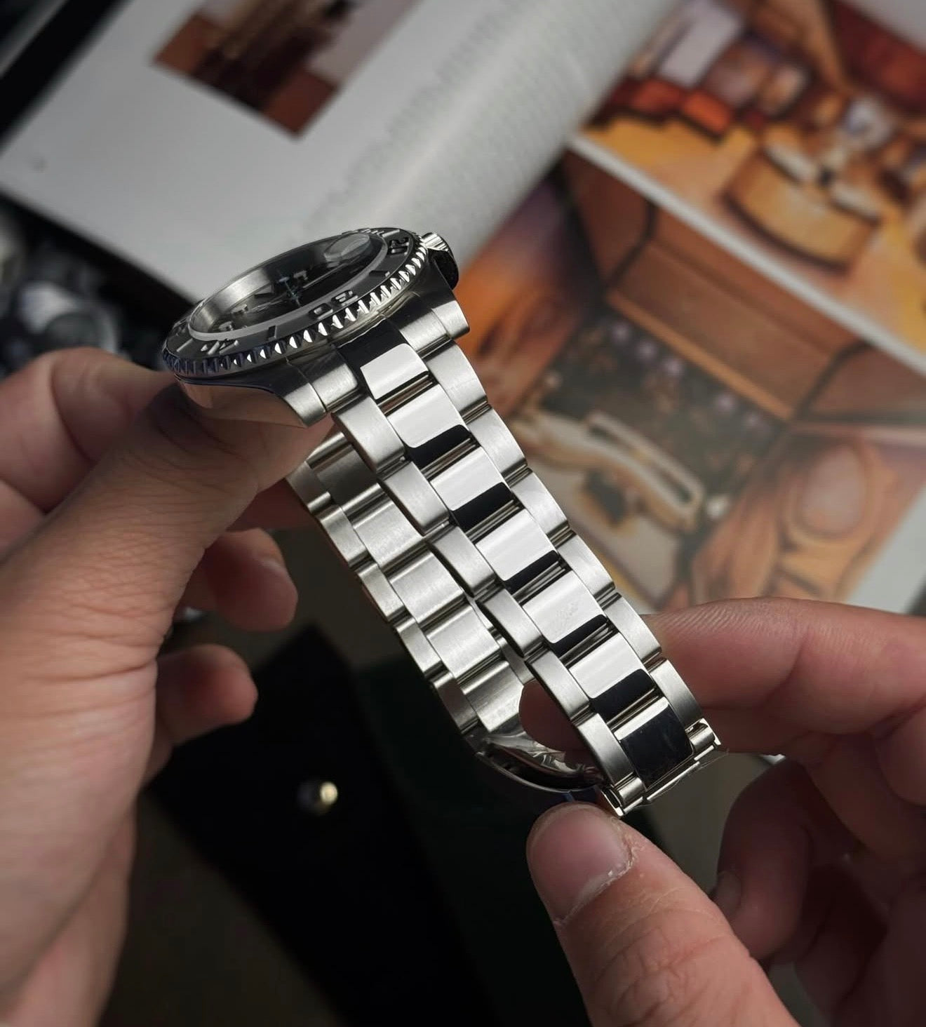 Seiko Yachtmaster Mod ‘Silver Steel/ Rhodium Bezel’ 40