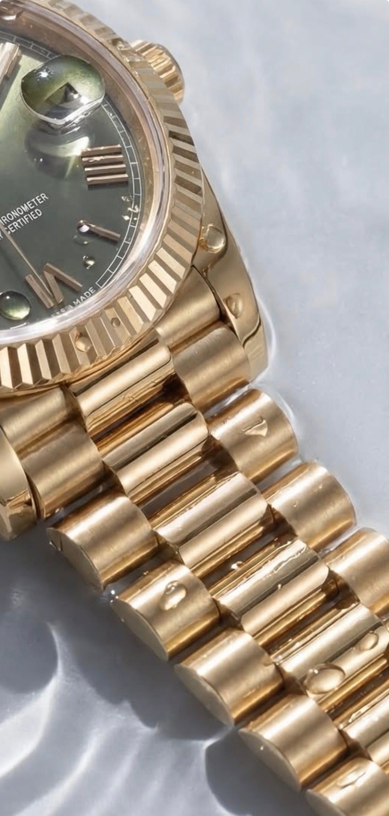Seiko Day-date Mod ‘Gold/Green Sunburst Dial’ 36/39