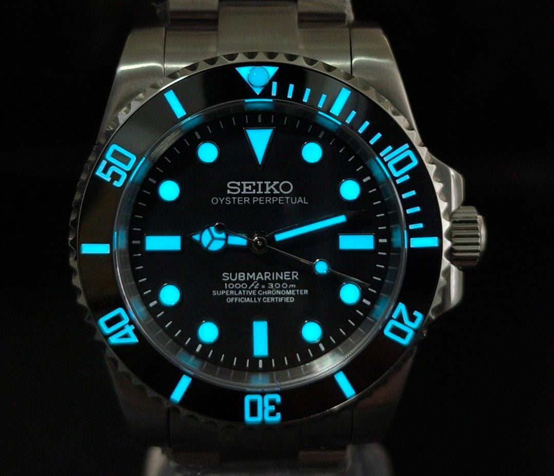 Seiko Submariner Mod ‘Black No-date’ 40