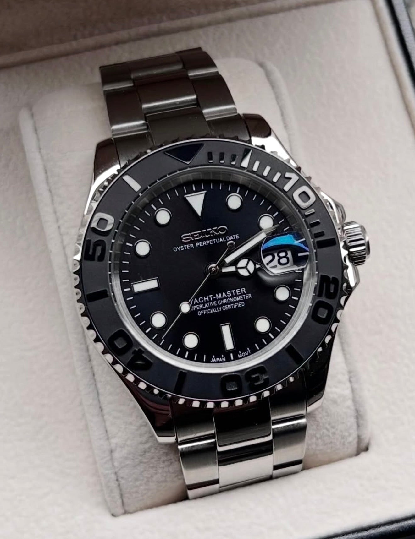 Seiko Yachtmaster Mod ‘Steel/ Black Dial’ 40