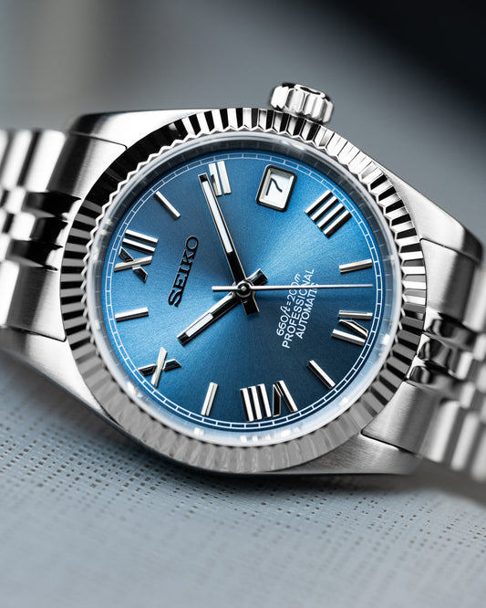 Seiko Date-just Mod ‘Blue Roman Dial’ 36/39