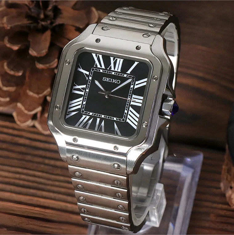Seiko Santos Mod ‘Steel Black Dial’ 39