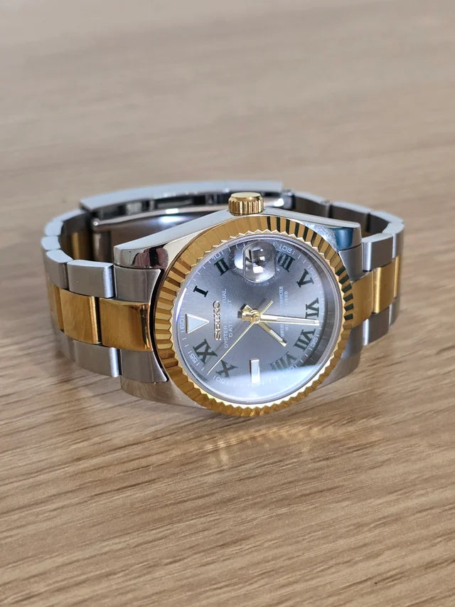Seiko Mod Date-just ‘Wimbledon’ Gold Two-Tone 36/39 (Oyster Bracelet)