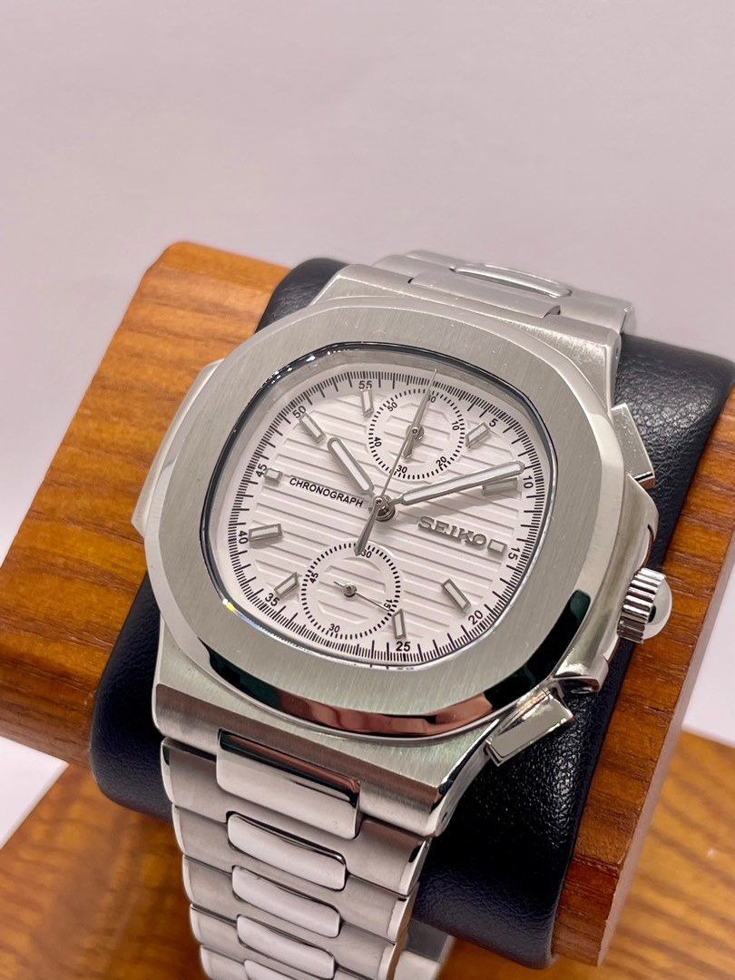 Seiko Nautilus Mod ‘Chronograph White Dial 40