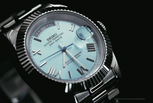Seiko Day-date Mod ‘Platinum Blue Roman Dial’ 39