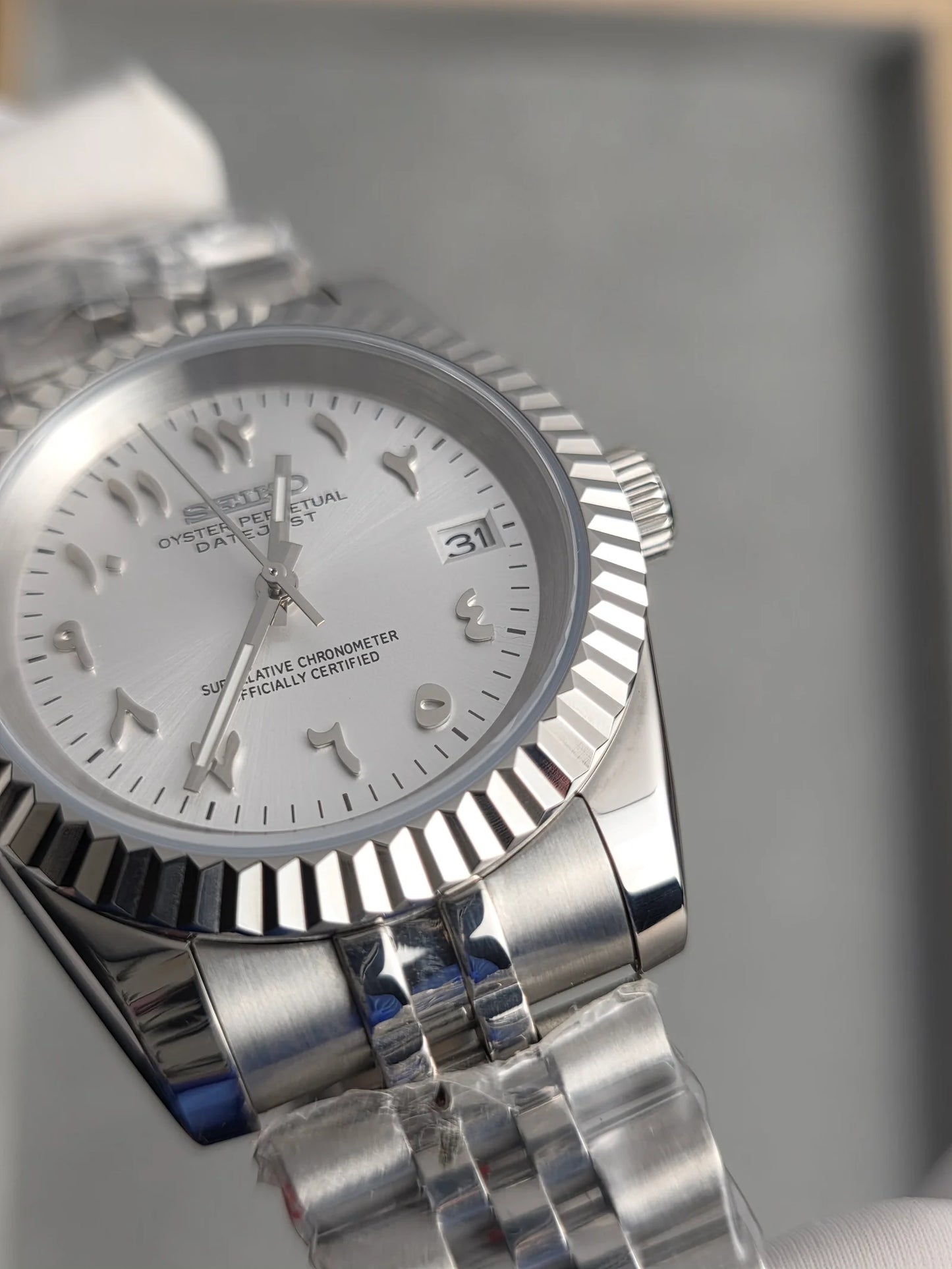 Seiko Date-Just ‘Arabic Silver Dial Jubilee style’ 36/39