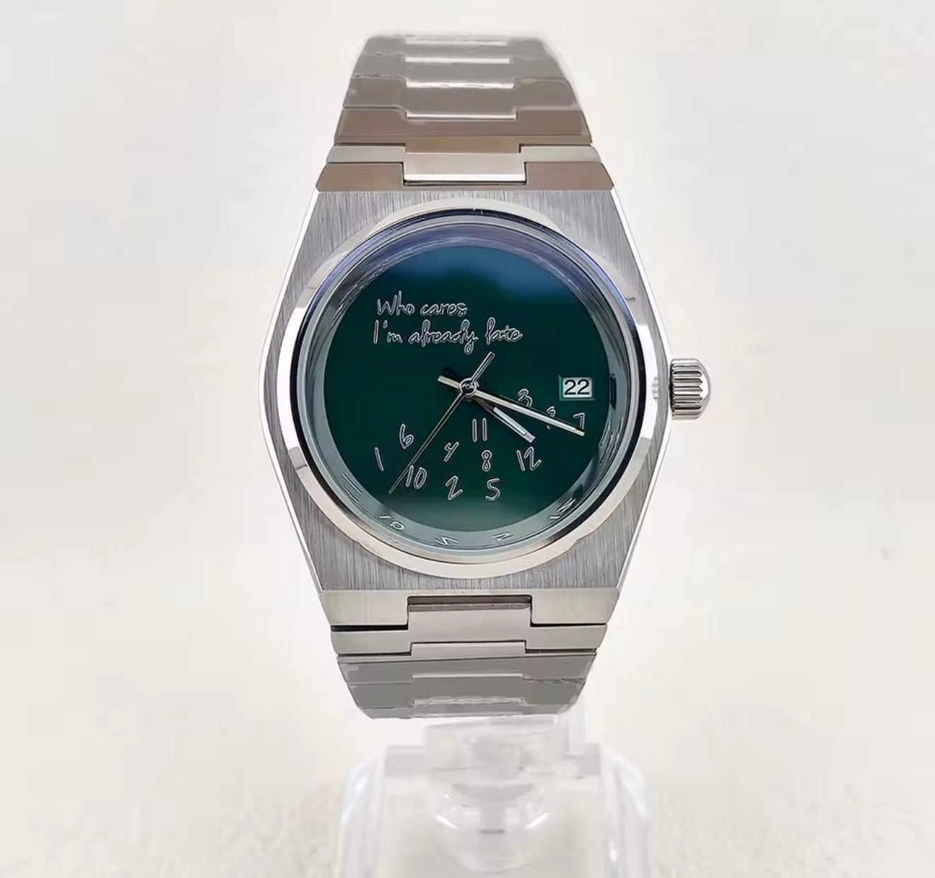 Seiko PRX Mod ‘Who Cares I’m already late’ 39- Green Dial