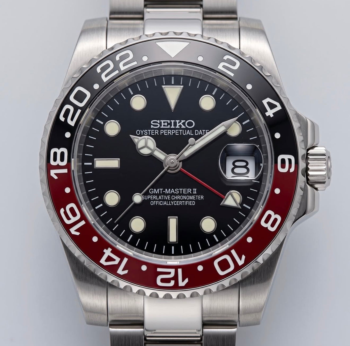 Seiko ‘Coke’ GMT- Master II Mod (Oyster Bracelet)