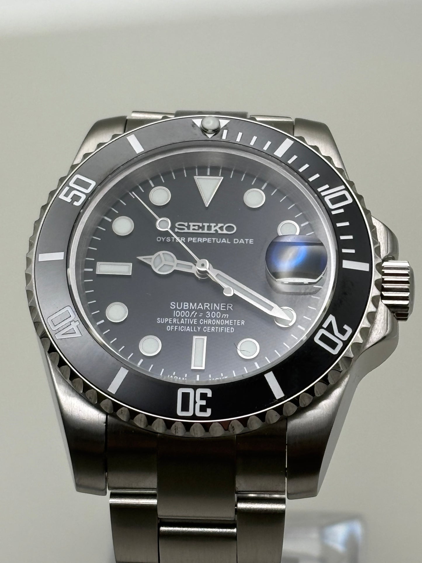 Black- Steel Seiko Submariner 40