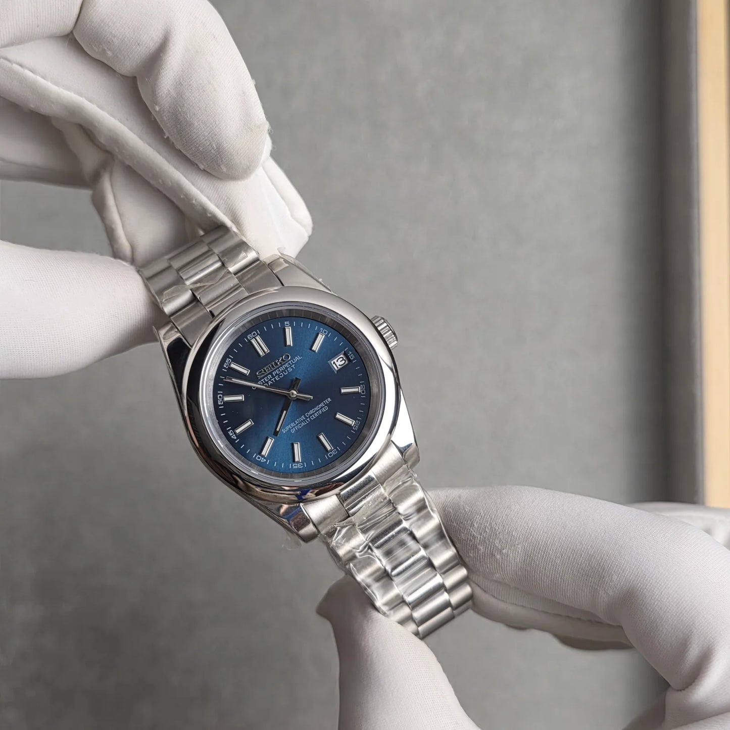 Seiko OP Mod ‘Date-just Ocean Blue Dial’ 36/39