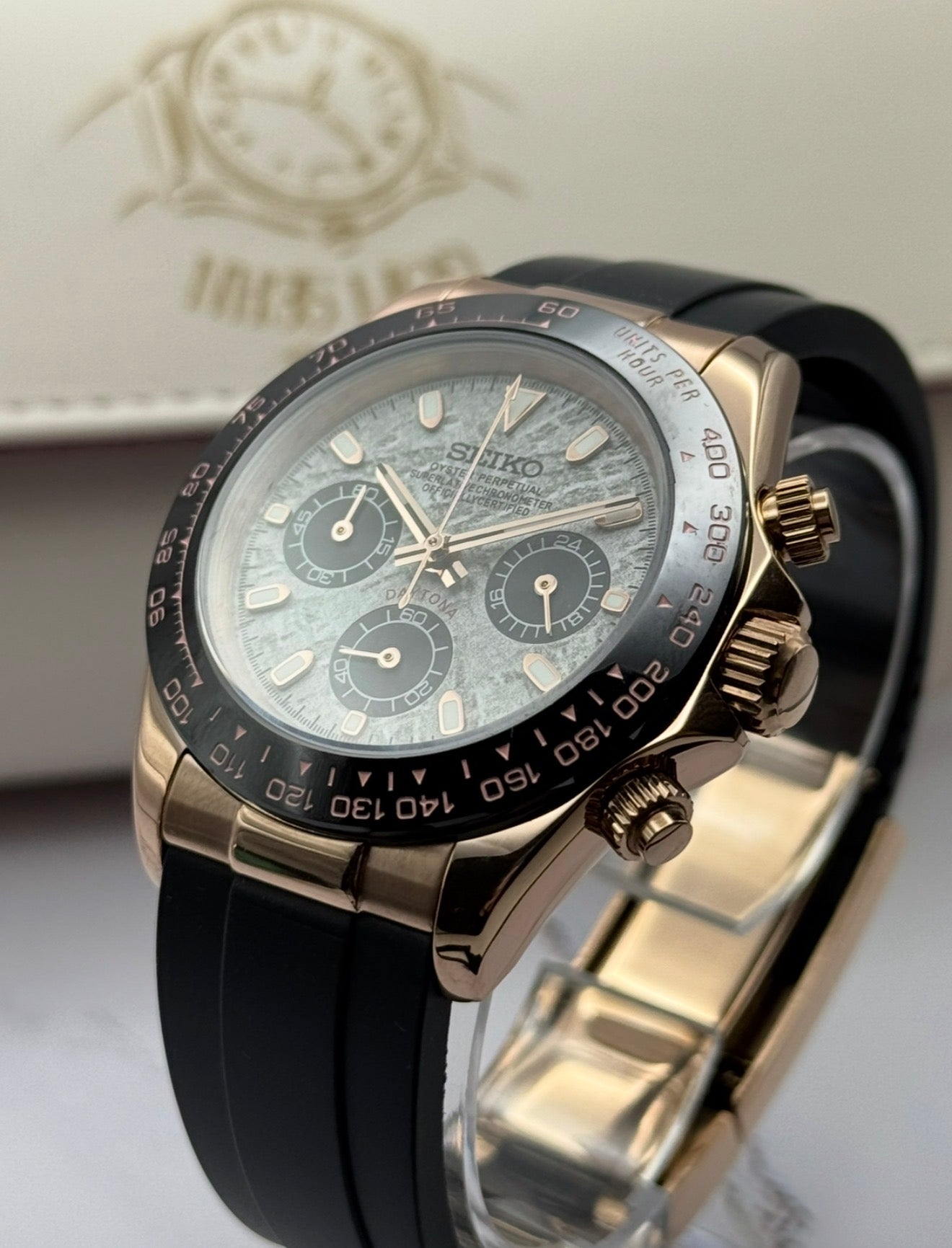 Seiko Daytona Mod ‘Rose Gold Meteorite Dial’ 40