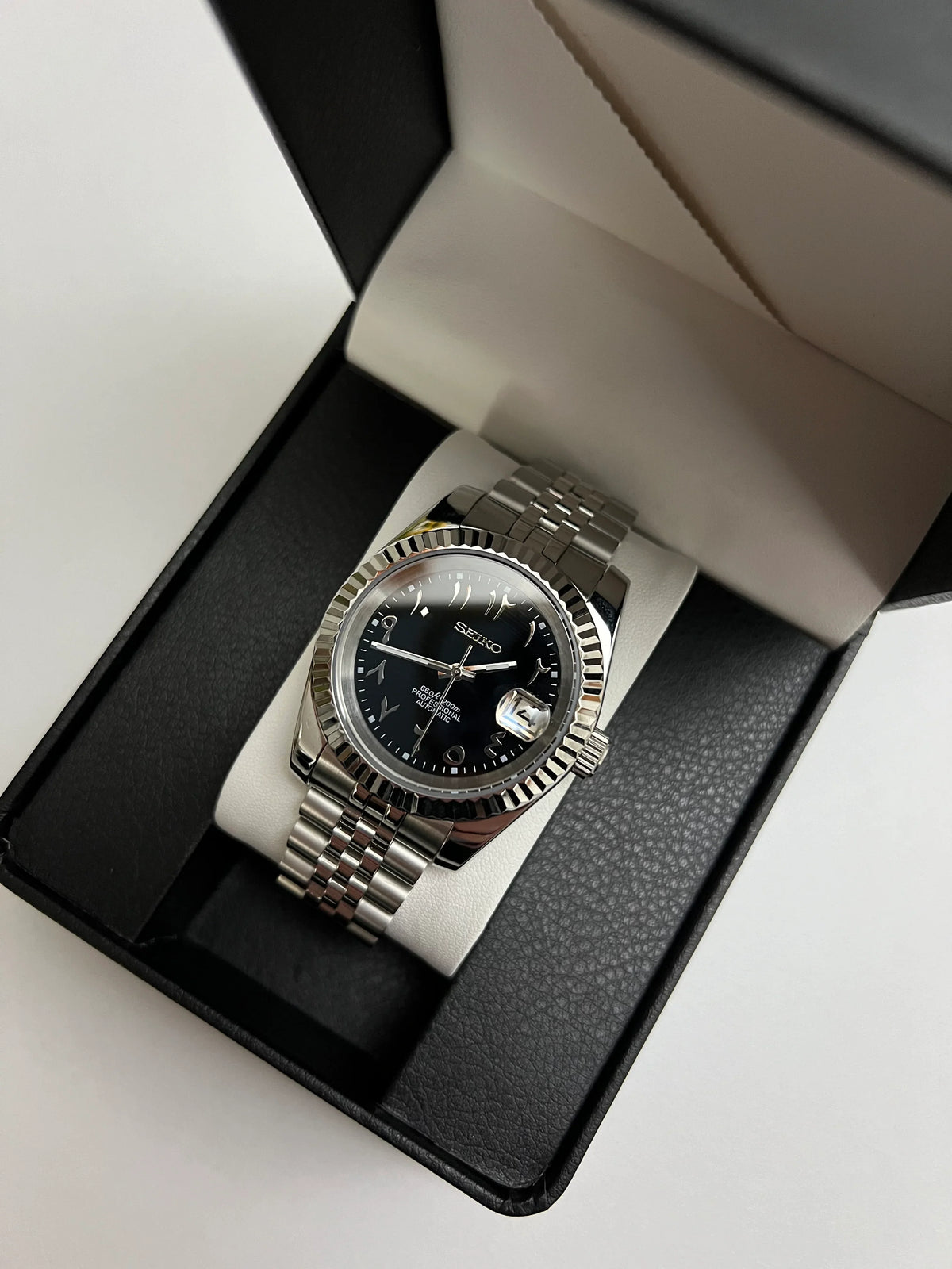 Seiko Date-Just Mod ‘Black Arabic Dial’ 36/39