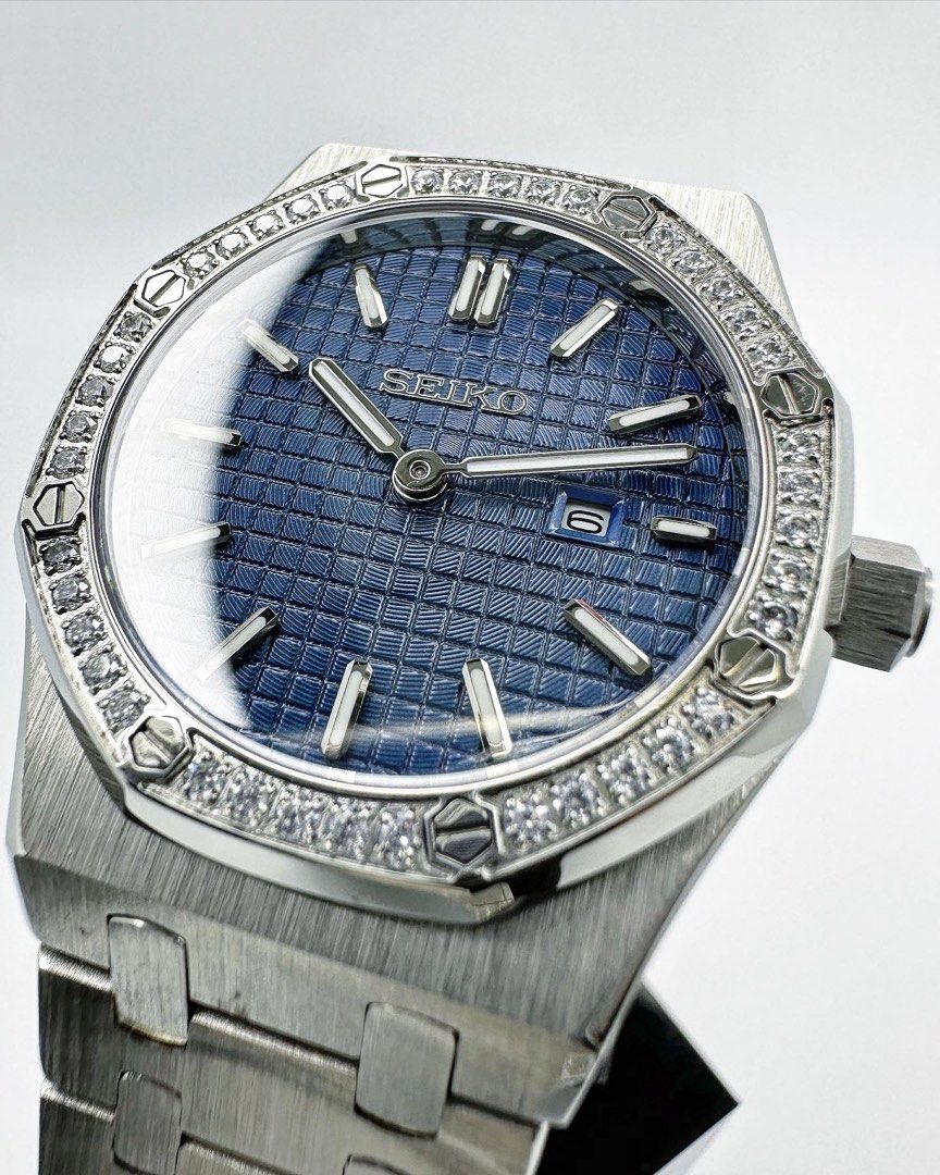 Ladies Seiko Royal Oak Mod ‘Blue Dial’ 33mm