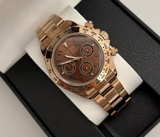Seiko Daytona Mod ‘Full Rose Gold/ Chocolate Dial’ 40